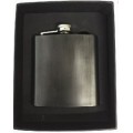 Laser Engraving Ready Brushed Antique Copper stainless steel Hip Flask Captive Lid 6oz