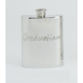 Graduation 6oz Pewter Hip Flask