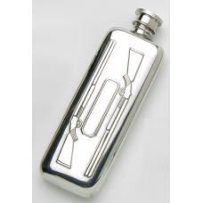 Personalised 3oz English Hand Made Pewter Shot Gun Hip Flask