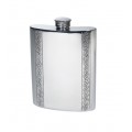 Celtic Vertical Scroll  6oz  Beautiful Pewter Hip Flask