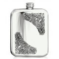 Celtic Scrolls 6oz Piper Pewter Hip Flask