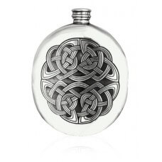 Celtic (Ceilteach) Knot  6oz  Piper Pewter Hip Flask