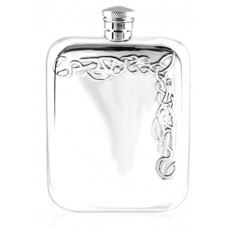 Celtic Top Corner Scroll 6oz Pewter Hip Flask