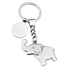 Beautiful Chrome plated Elephant Keyring