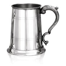 Pewter Tankard 2 Line with Georgian Handle