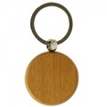 WOODEN ROUND KEY RING READY FOR LASERING