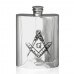 Personalised 6oz Masonic Pewter Hip Flask