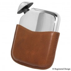 Pewter and Leather English  Novus Hip Flask 