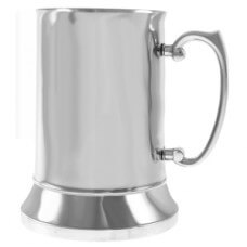 Highly Polished Stainless Steel Tankard in Gift Box