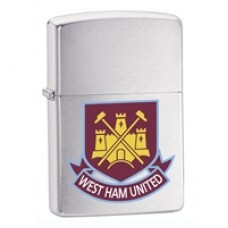 ZIPPO BRUSHED CHROME LIGHTER STYLE 200WHFC - WEST HAM