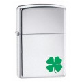 ZIPPO HIGH POLISHED CHROME LIGHTER A BIT O'LUCK