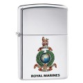 Personalised ROYAL MARINES HIGH POLISH CHROME Genuine Zippo Lighter