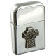 Personalised Celtic Cross Wind Proof Storm Petrol Lighter Engraved Free