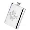 Celtic Cross 6oz Piper Pewter Hip Flask