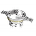 Celtic Golden Kells Piper Pewter Quaich