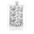 Personalised Three Lions England 6oz English Pewter Hip Flask SF570