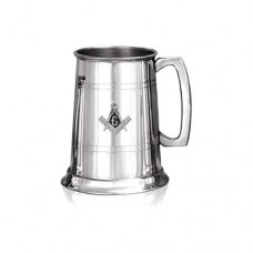 Hand Crafted Pewter Masonic Badge 1 Pint Tankard 