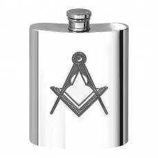 Personalised 6oz Masonic Pewter Hip Flask