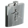 Personalised 6oz Football Stainless Steel Hip Flask