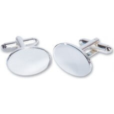 Personalised Cufflinks Silver Plated