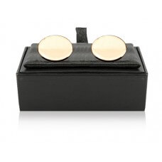 Personalised Gold Plated Oval Cufflinks