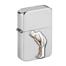 Personalised Golf Wind Proof Storm Petrol Lighter Engraved Free