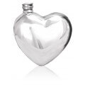 Personalised Heart  6oz English Pewter Hip Flask