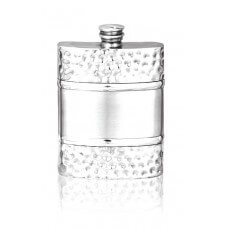 Personalised Hip Flask English Pewter 6oz