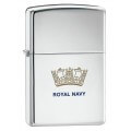 Personalised ROYAL NAVY, HIGH POLISH CHROME  Genuine Zippo Lighter