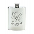 Personalised Scotland Rampant Lion 4oz Pewter Hip Flask Simple