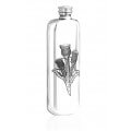 Personalised Scotland Scottish Thistle 4oz Piper Pewter Wedge Hip Flask