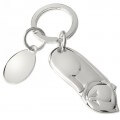 Personalised Silver Plated Cat keyring
