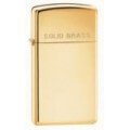 Personalised Slim Solid Brass Genuine Zippo Lighter