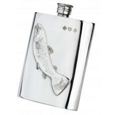 Pewter 6oz Salmon Hip Flask