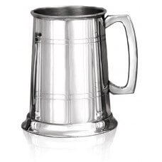 Pewter Tankard 2 Line Plain