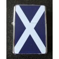 Scotland Flag Storm Petrol Lighter Polished Chrome