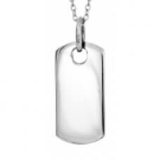 Sterling Silver Dog Tag Necklace