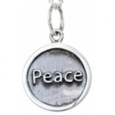 Sterling Silver PEACE  Necklace