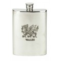 Personalised Pewter Welsh Hip Flask