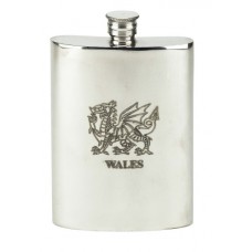 Personalised Pewter Welsh Hip Flask